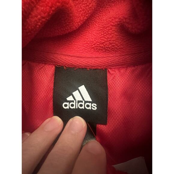 Chicago Bulls Adidas NBA Track Jacket Fleece Red Size Large Basketball Jordan` - Picture 7 of 13